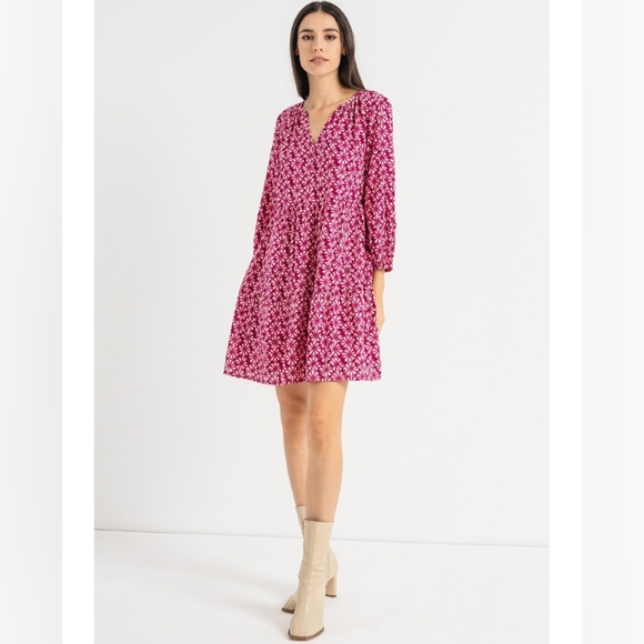GAP Dresses & Skirts - NWT GAP Tiered Mini Dress Size S/P In Raspberry